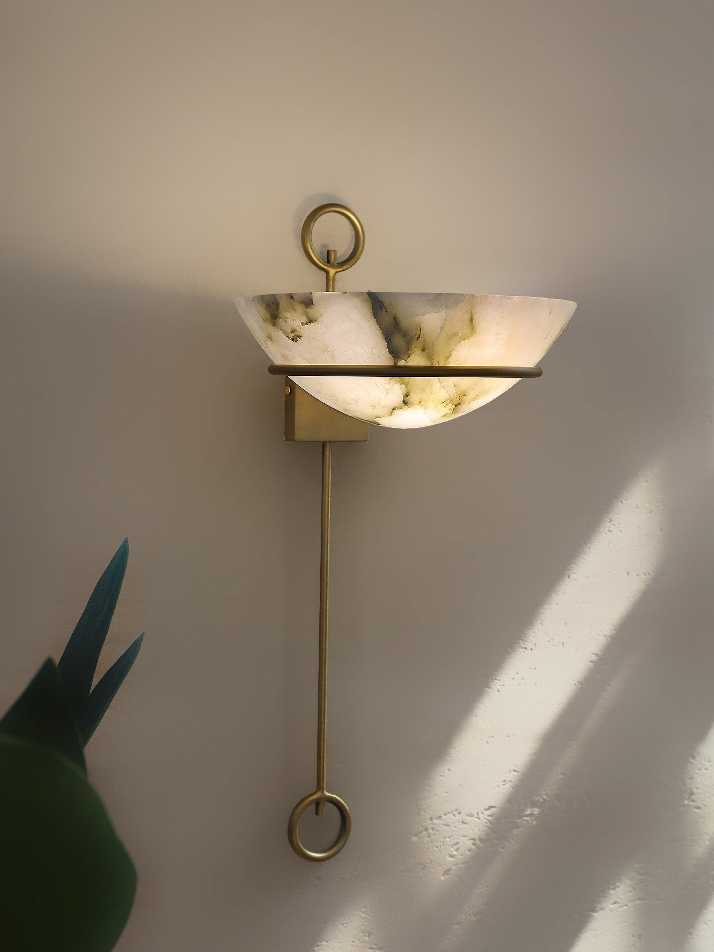 Tether Alabaster Wall Light by Blush Lighting