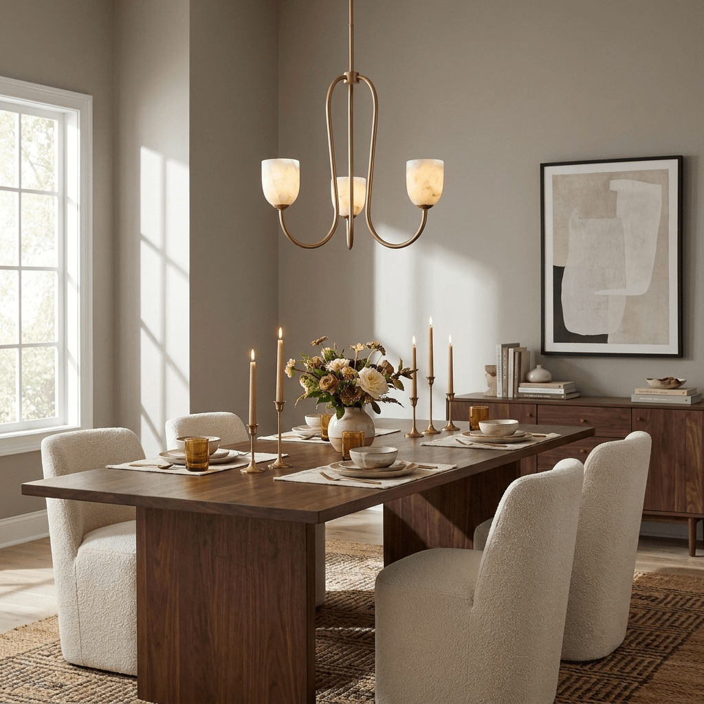 Trillium Alabaster Chandelier - Vakkerlight