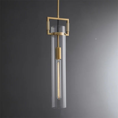 Machine Glass Cylinder Pendant