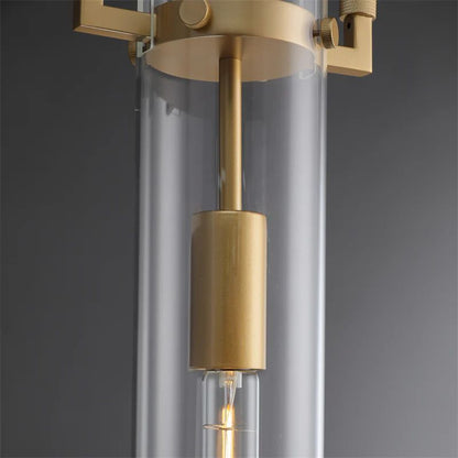Machine Glass Cylinder Pendant