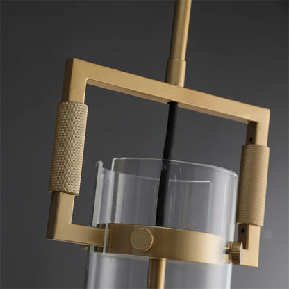 Machine Glass Cylinder Pendant