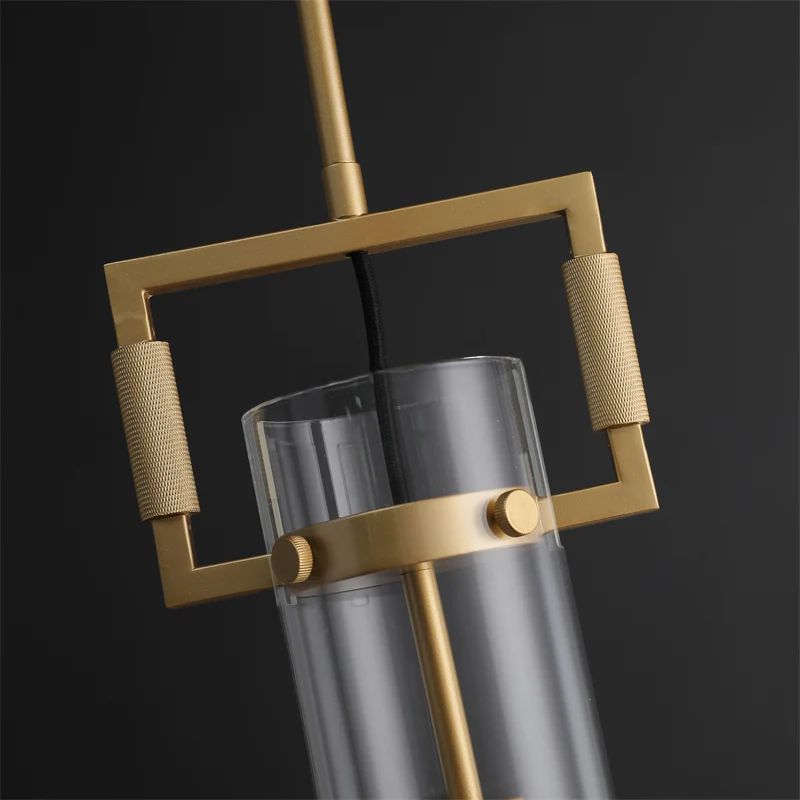 Machine Glass Cylinder Pendant