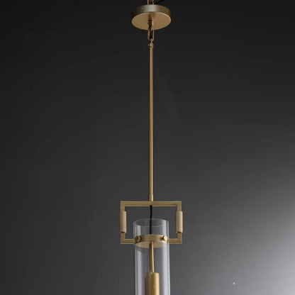 Machine Glass Cylinder Pendant