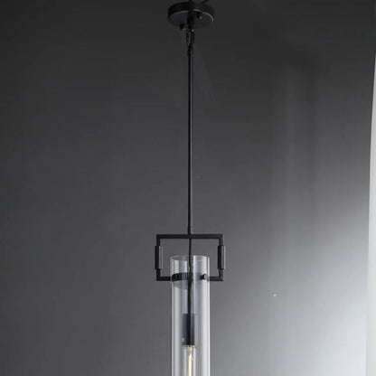Machine Glass Cylinder Pendant