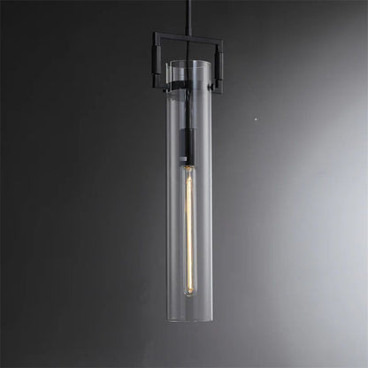 Machine Glass Cylinder Pendant