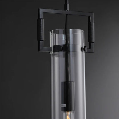 Machine Glass Cylinder Pendant
