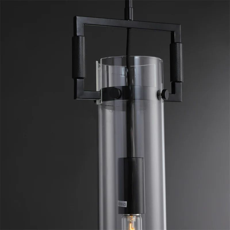 Machine Glass Cylinder Pendant