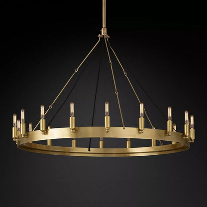 Camina Vintage Filament Round Chandelier 38‘’D