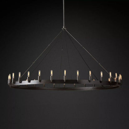 Camina Vintage Filament Round Chandelier 63‘’D
