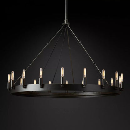 Camina Vintage Filament Round Chandelier 38‘’D