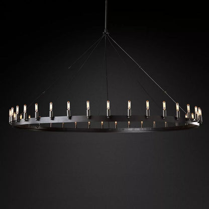 Camina Vintage Filament Round Chandelier 73‘’D