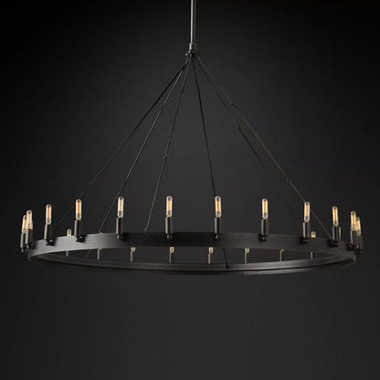 Camina Vintage Filament Round Chandelier 50‘’D