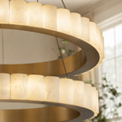 Votelle Alabaster Double Ring Chandelier