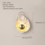 Blushlighting® Postmodern Personalized Marble Light Luxury Wall Sconce for Living Room Warm light / White