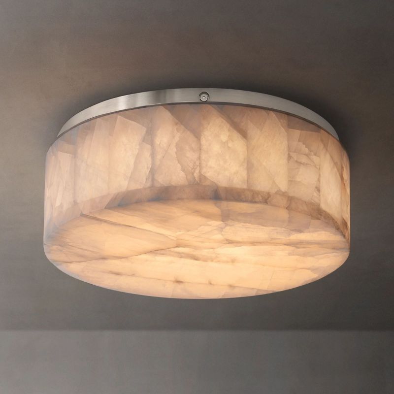 Alabaster Rivaga Round Flushmount 14"