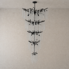 Octagonal Bead Tree Branch Staircase Light Five-Layer - Black 760 - unlit