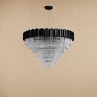 Crystal Round Chandelier in a dining room