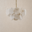 18" Round Alabaster Chandelier - unlit