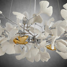 Branch Chandelier White Ceramic Ginkgo Leaf Chandeliers
