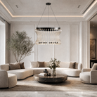 Blush Lennox Round Glass Chandelier 21.6" D