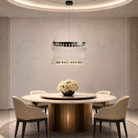 Blush Lennox Round Glass Chandelier 21.6" D
