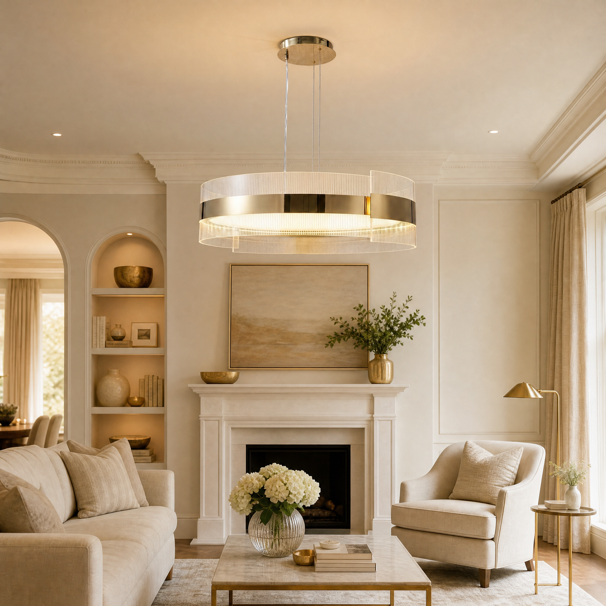 Yiosi Ribbon Round Modern Chandelier