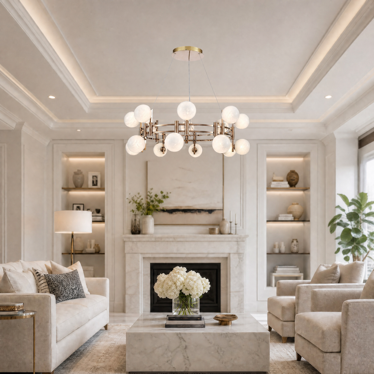 Blush Series Glass Chandelier Style Q