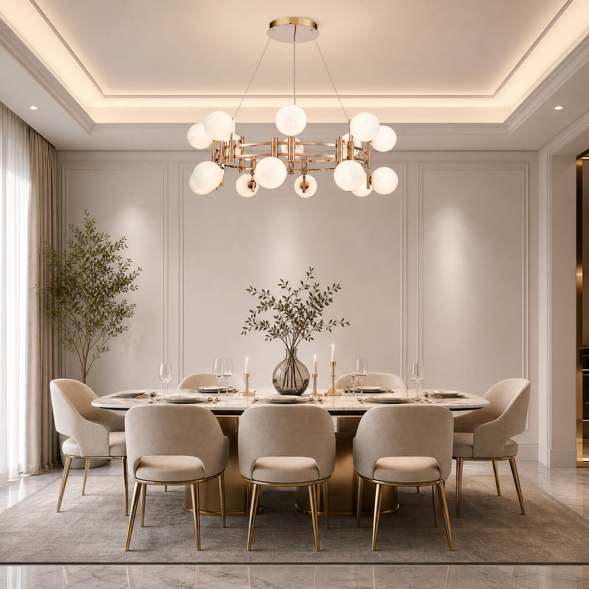 Blush Series Glass Chandelier Style Q