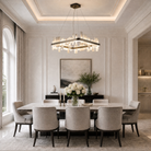 Blush Series Natural Stone Chandelier 31"