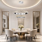 Blush Series Nested Crystal Chandelier Style D