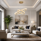 Blush Series Nested Crystal Chandelier Style H