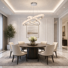 Blush Series Nested Crystal Chandelier Style H