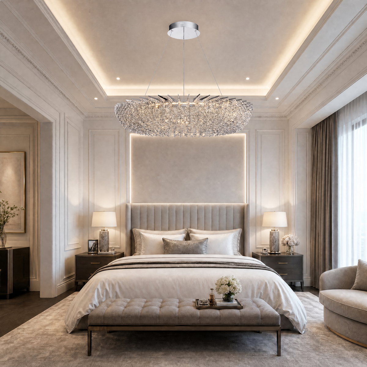 Yiosi Stella Round Crystal Chandelier