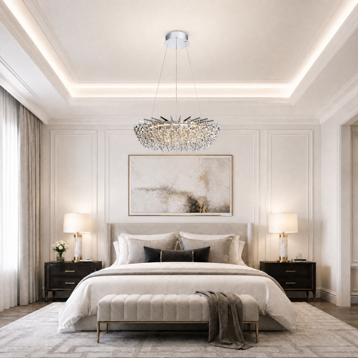 Yiosi Stella Round Crystal Chandelier