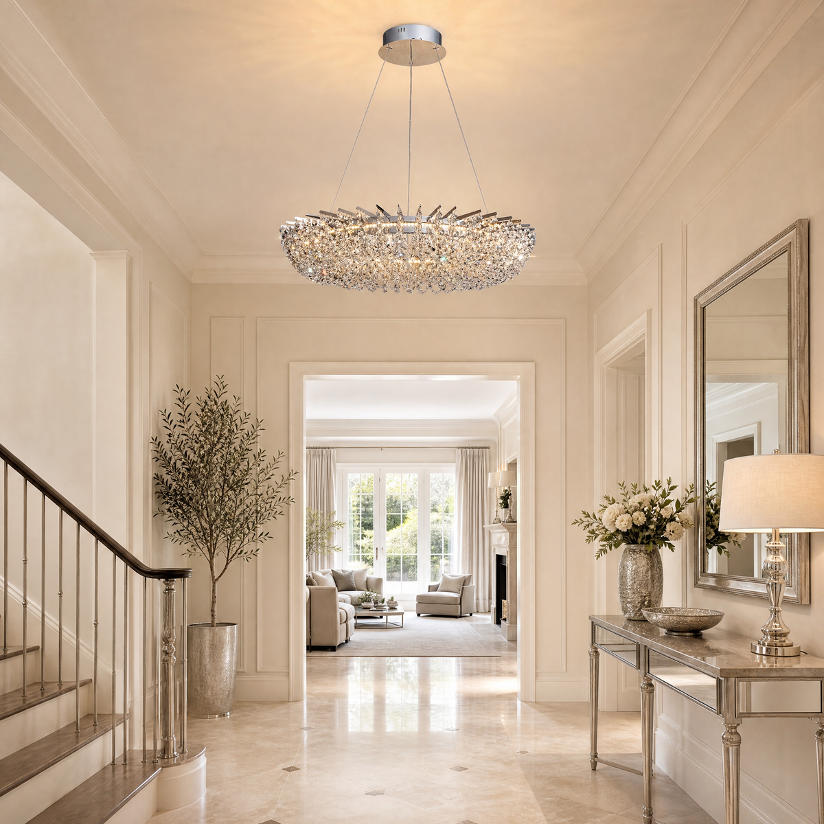 Yiosi Stella Round Crystal Chandelier