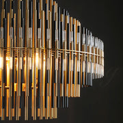 Galatea Industrial Metal Tube Chandelier For Living Room, Dining Room