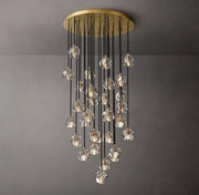 Luxury Boule De Cristal Clear Glass Ball Round Cluster Chandelier Light 30"