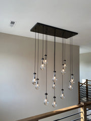 Rain Linear Modern Chandelier Ligh W54"