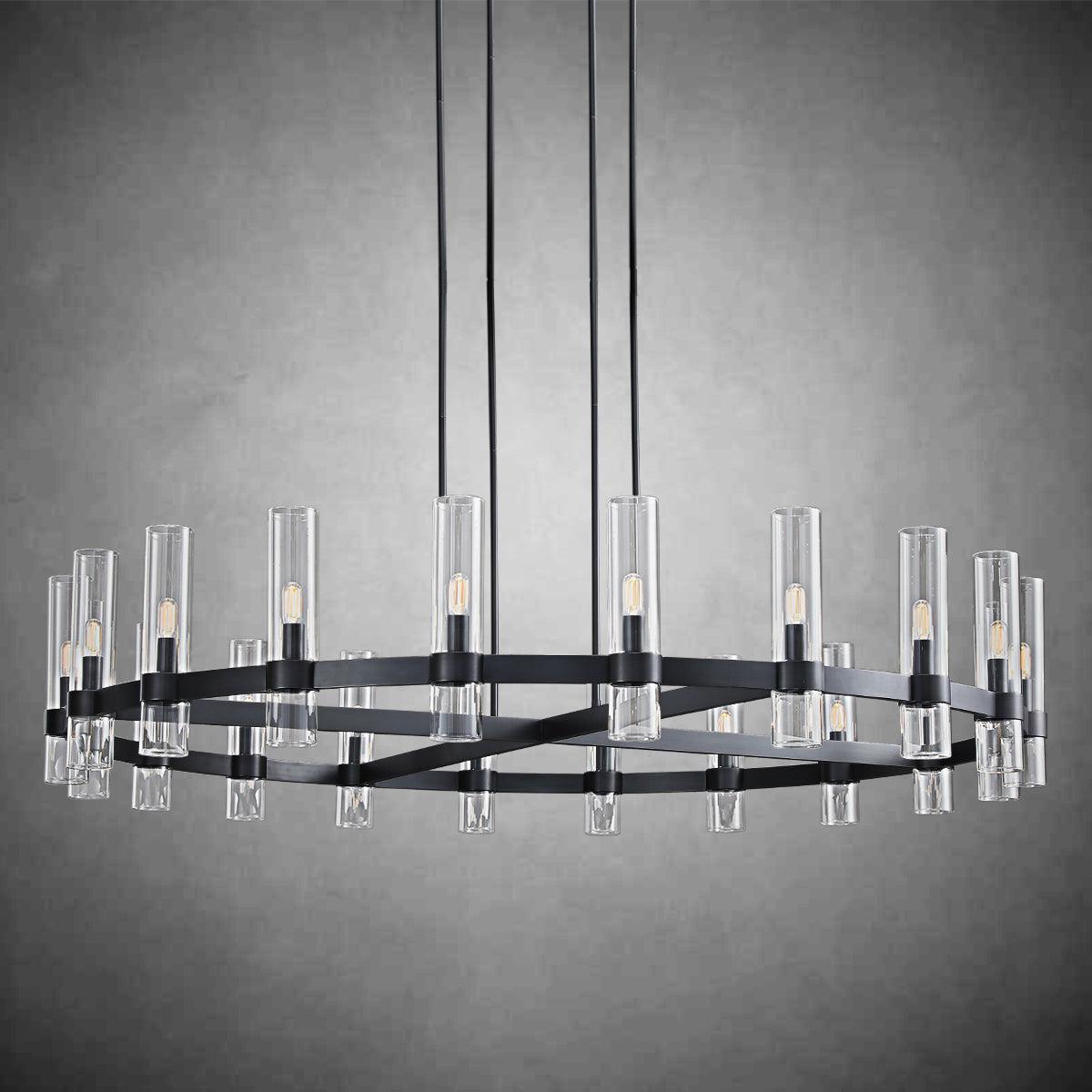 Lavelle Round Glass Chandelier 60"