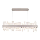 Acropolis 46in LED Linear Alabaster Chandelier - Brushed NickelBlushlighting
