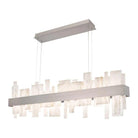 Acropolis 46in LED Linear Alabaster Chandelier - Brushed NickelBlushlighting