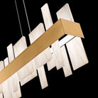 Acropolis 46in LED Linear Alabaster Chandelier - BrassBlushlighting