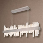 Acropolis 46in LED Linear Alabaster Chandelier - BrassBlushlighting
