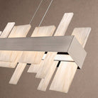Acropolis 46in LED Linear Alabaster Chandelier - BrassBlushlighting