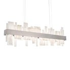 Acropolis 46in LED Linear Alabaster Chandelier - Brushed NickelBlushlighting
