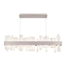 Acropolis 46in LED Linear Alabaster Chandelier-chandeliers for dining room,chandeliers for stairways,chandeliers for foyer,chandeliers for bedrooms,chandeliers for kitchen,chandeliers for living room-Brushed Nickel-Blushlighting
