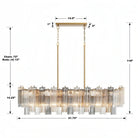 Addis 51'' Modern Linear Chandelier for Dining Room-