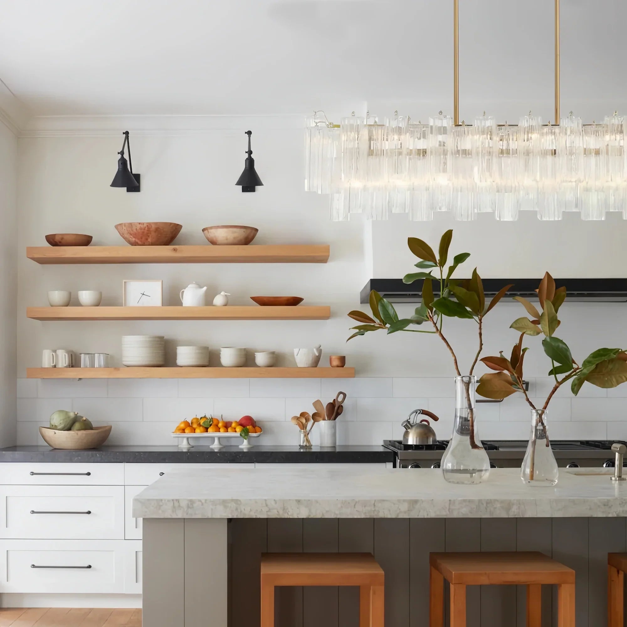 Addis 51'' Modern Linear Chandelier for Dining Room-