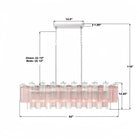 Addis 51'' Modern Linear Chandelier for Dining Room-Blushlighting