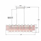 Addis 51'' Modern Linear Chandelier for Dining Room-Blushlighting